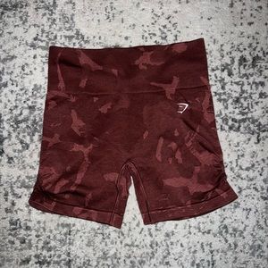 Gymshark Adapt Camo Shorts-Cherry Brown-Size Small